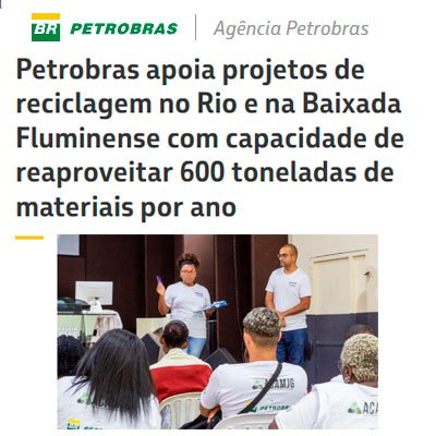 ACAMJG - ASSOCIAÇÃO DE CATADORES DO ATERRO METROPOLITANO DO JARDIM GRAMACHO